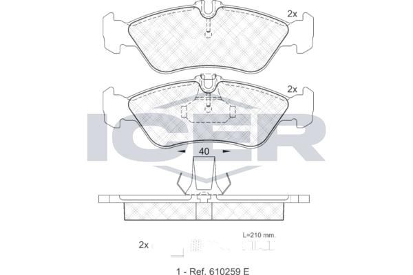 ANDEL 141103 Brake Pad Set, disc brake