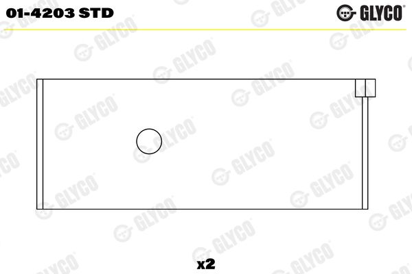 Вкладиші шатунні GLYCO 014203STD