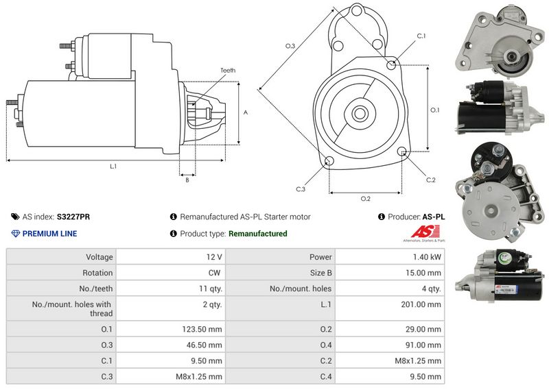 AS-PL S3227PR Starter