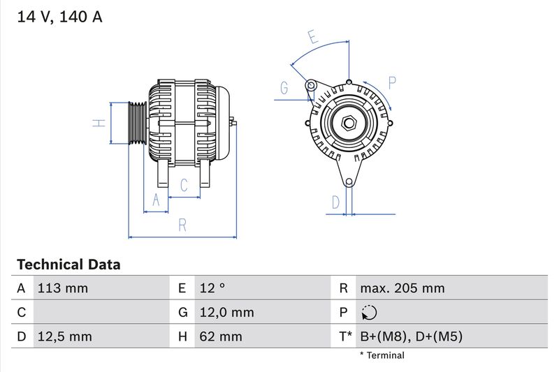 BOSCH generátor 0 986 082 620