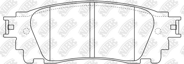 Комплект гальмівних накладок, дискове гальмо, Nibk PN1852