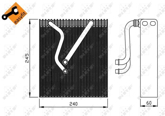 NRF 36109 Evaporator, air conditioning