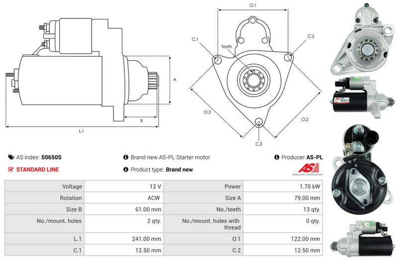 AS-PL S0650S Starter