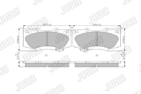 JURID TOYOTA Тормозные колодки передние Hilux 05-