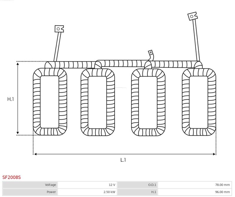 Обмотка збудження, стартер, Auto Starter SF2008S