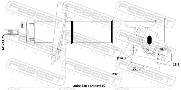 FEBEST 03110-001FL Shock Absorber