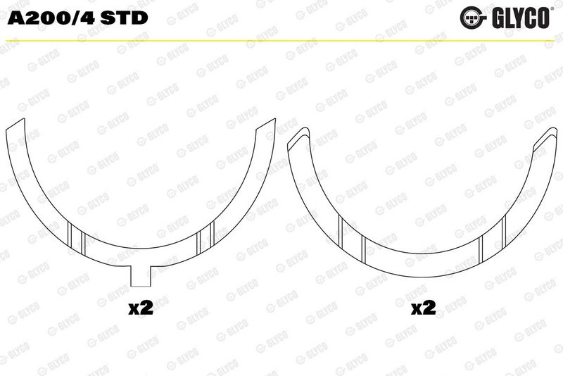 Rondelle+d'écartement+vilebrequin GLYCO A200/4 STD