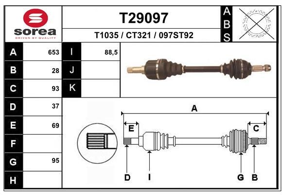 Приводний вал, Eai Group T29097