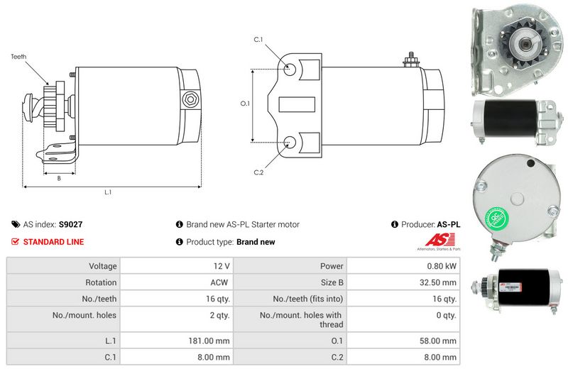 AS-PL S9027 Starter