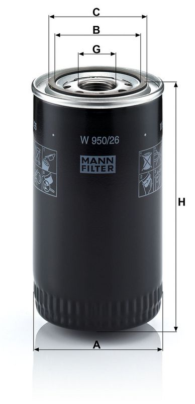 MANN-FILTER Filtre à huile W 950/26