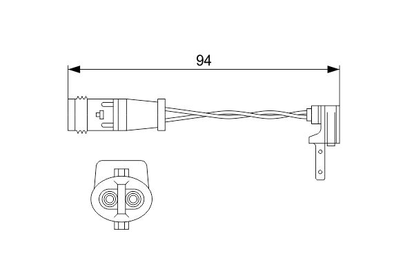 BOSCH 1 987 474 553 Warning Contact, brake pad wear