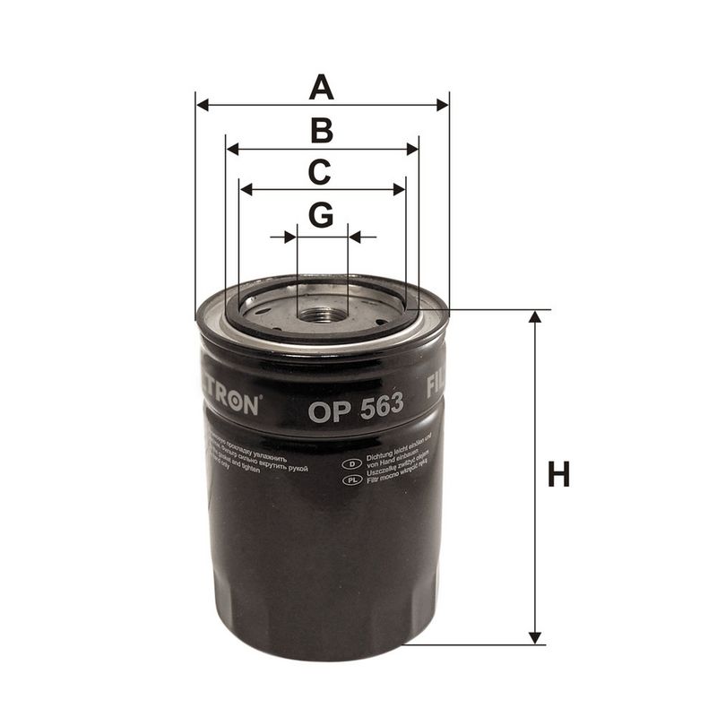 Õlifilter, FILTRON OP 563