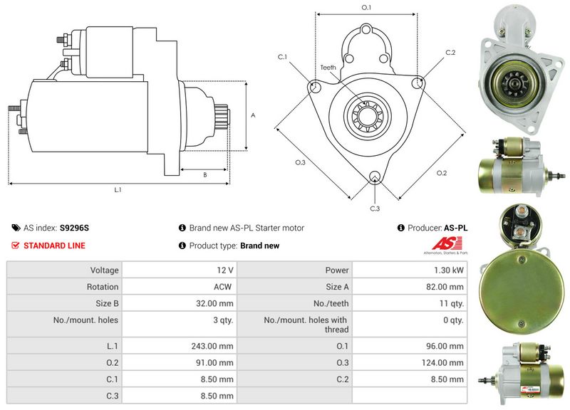 AS-PL S9296S Starter