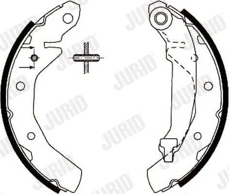 Комплект гальмівних колодок, Jurid 362394J