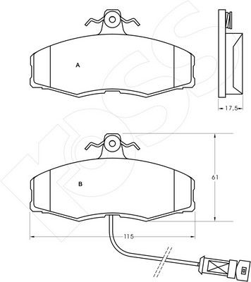 1-GNC R-209 - Brake Pad Set, disc brake