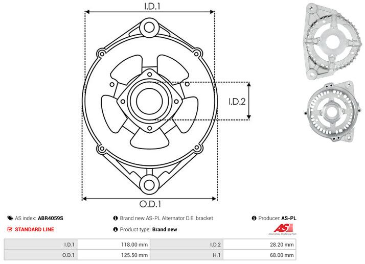 Kaitsekate, generaator, AS-PL ABR4059S