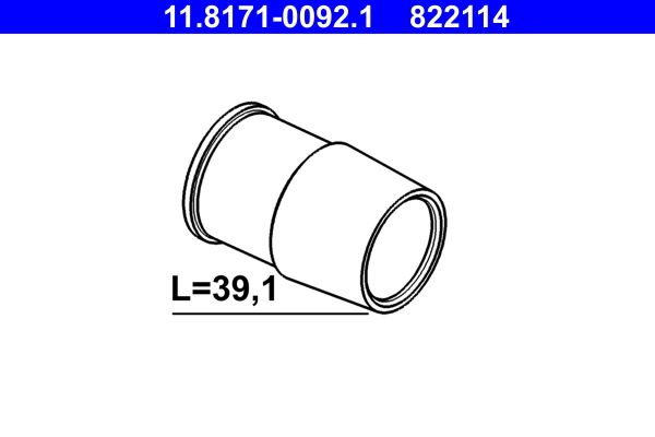 Напрямна втулка, гальмівний супорт, Ate 11.8171-0092.1