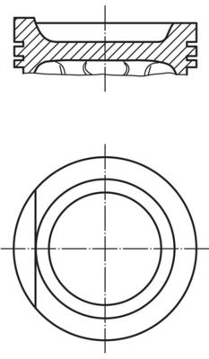 Поршень, VAG 80/90/100/GOLF/PASSAT -91 D=81.00x1.5x1.75x3.0 +0.50 1.8 SF/RU/PM/JN/AAM/ADF/RP, Mahle 0347802