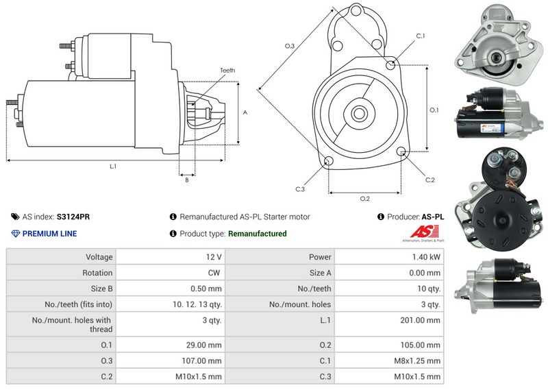 AS-PL S3124PR Starter
