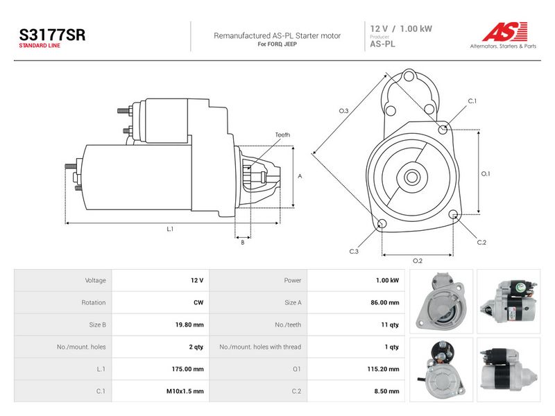 This part match OEM code: CV6T-11000-BC