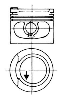 Поршень KOLBENSCHMIDT 93928610 , Caddy I 1.8 85-92 0.25мм