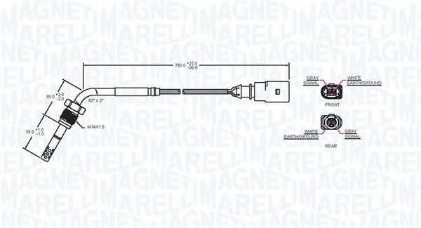 MAGNETI MARELLI 172000111010 Sensor, exhaust gas temperature