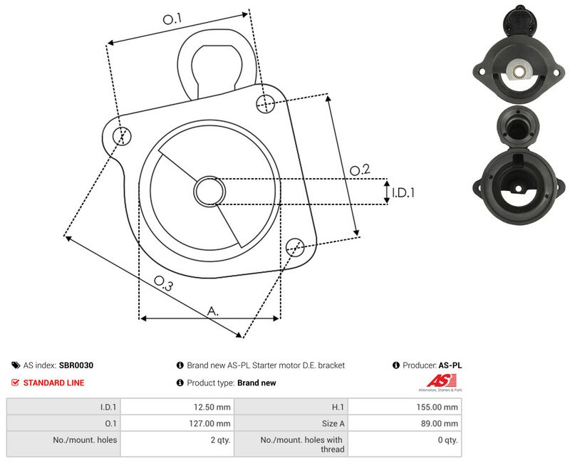 AS-PL SBR0030 Starter Lid, carburettor