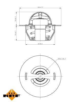 NRF 725129 Thermostat, coolant