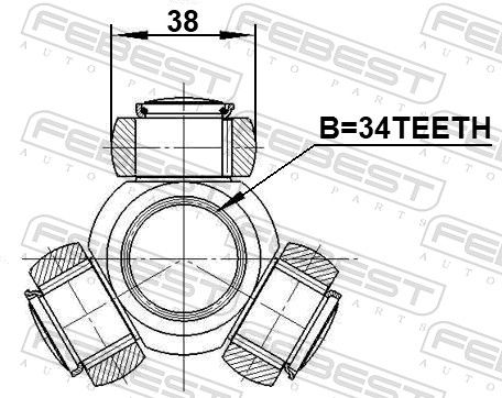 FEBEST 0316-ACC Spider Assembly, drive shaft