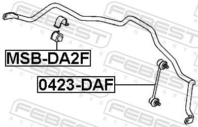 Тяга/стійка, стабілізатор, Febest 0423-DAF