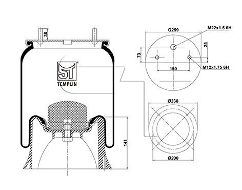 Mech, pneumatické odpružení 04.060.6106.080