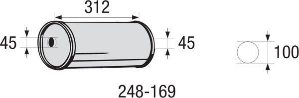 BOSAL Middendemper, universeel 248-169