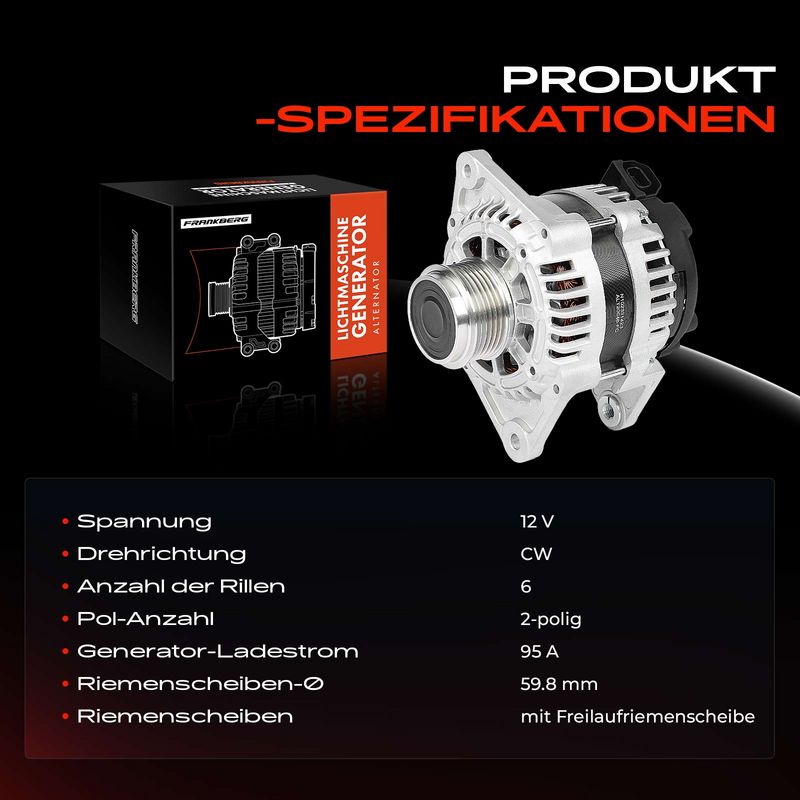 Frankberg 5481FB0029180 Alternator