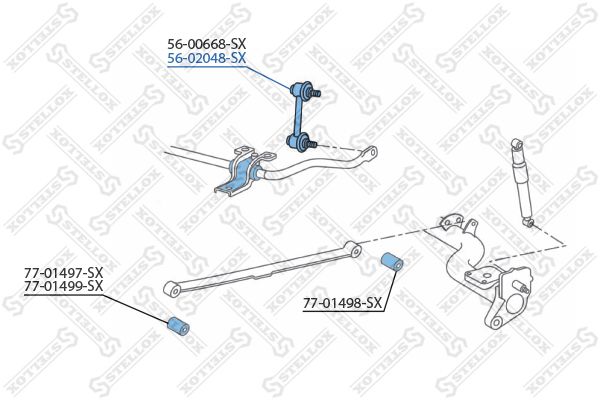 STELLOX 56-02048-SX Link/Coupling Rod, stabiliser bar