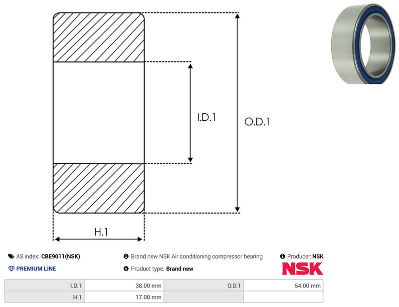 AS-PL CBE9011(NSK) Bearing