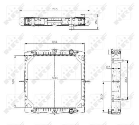 NRF 519569 Radiator, engine cooling