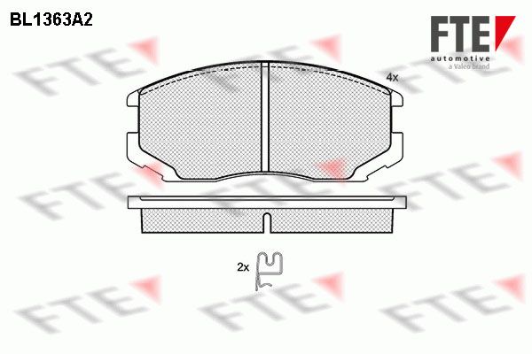 FTE fékbetétkészlet, tárcsafék BL1363A2