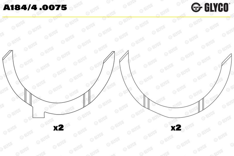 Rondelle+d'écartement+vilebrequin GLYCO A184/4 .0075