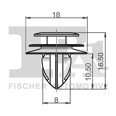 FA1 77-40026.5 Clip, trim/protection strip