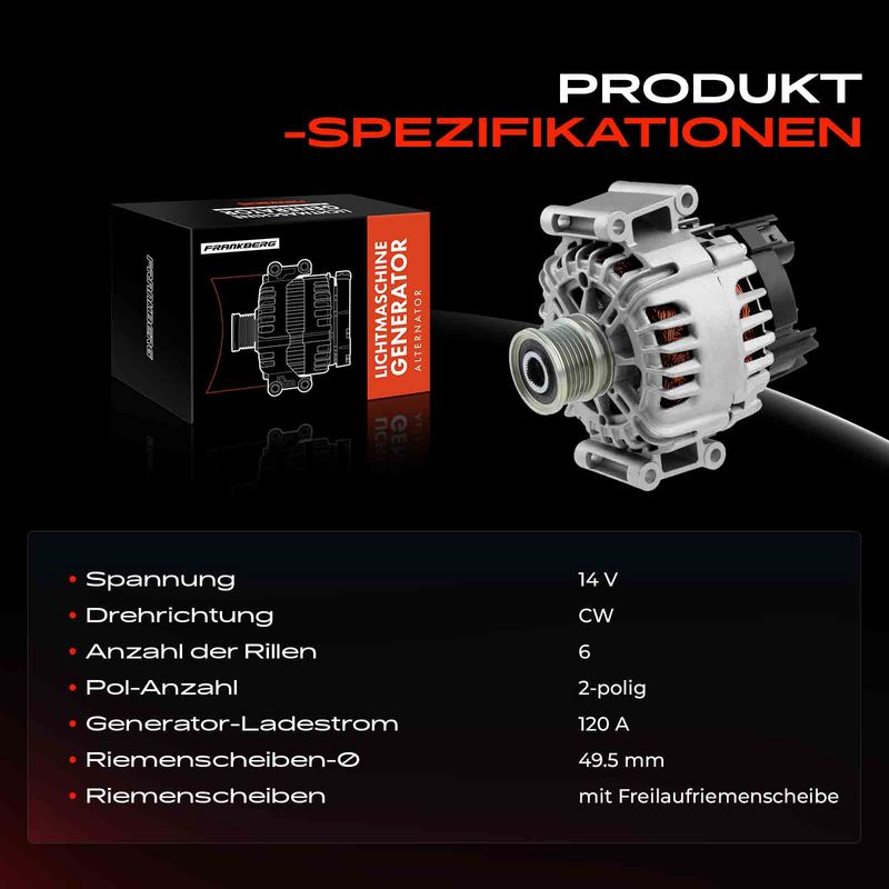 Frankberg 5481FB0001733 Alternator