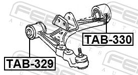 FEBEST TAB-330 Mounting, control/trailing arm