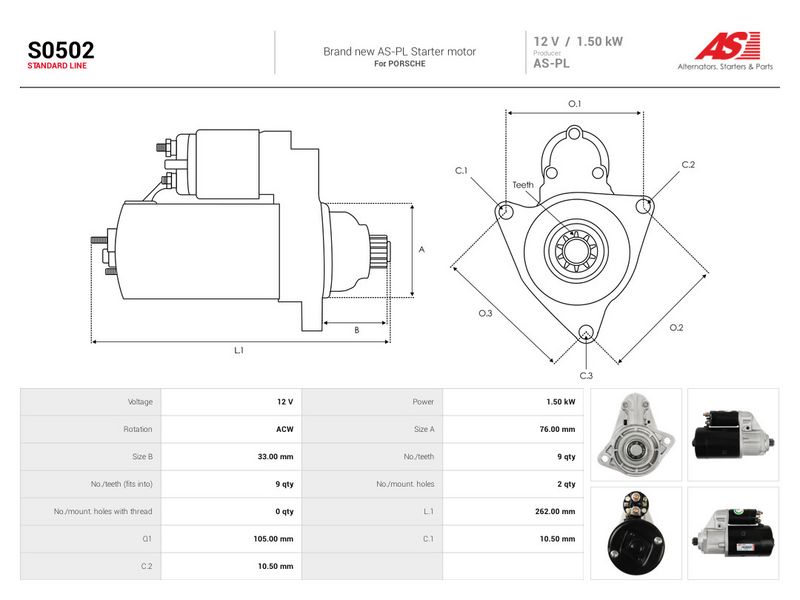 Starter, AS-PL S0502