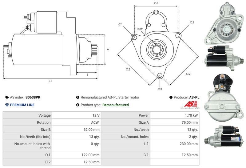 AS-PL S0638PR Starter