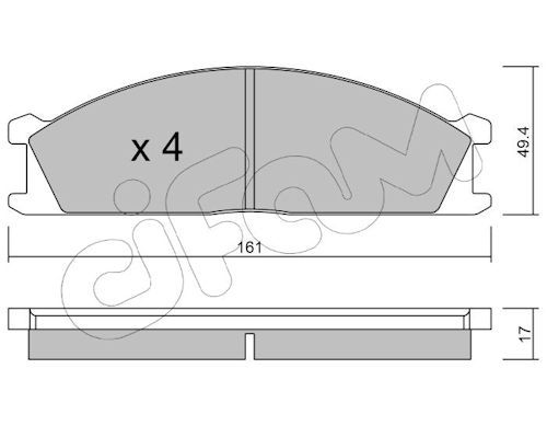 Set placute frana,frana disc 822-107-0 CIFAM