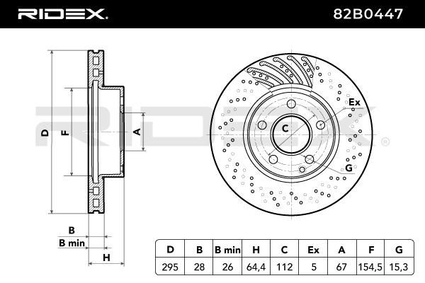 спирачен диск RIDEX
