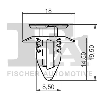 FA1 33-40020.5 Clip, trim/protection strip
