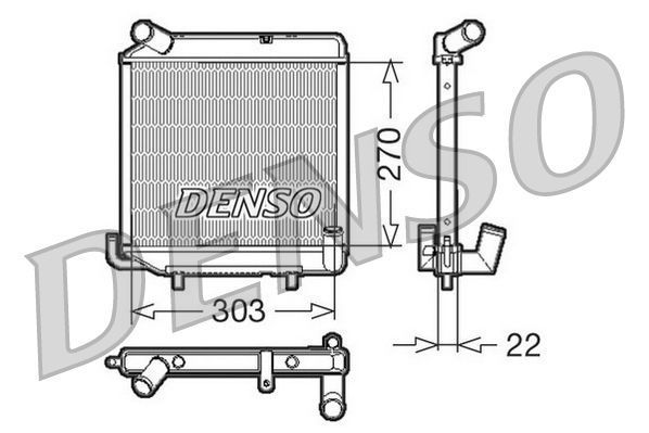Denso Engine Cooling Radiator DRM99003