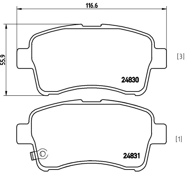 BREMBO P79021 Brake Pad Set, disc brake