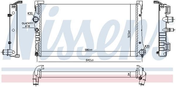 NISSENS 68806 Radiator, engine cooling