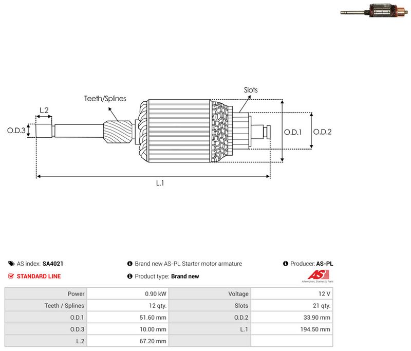 Ankur, starter, AS-PL SA4021